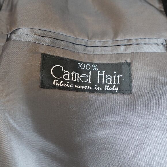 Gianfranco Ruffini Mens 42R Blazer Sports Coat Camel Hair Black Single Breasted - Picture 10 of 16